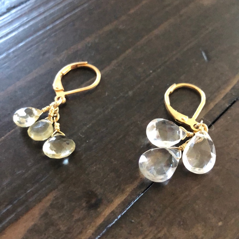 Anthropologie crystal dangling earrings